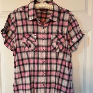 Harley Davidson Women’s Plaid Top
